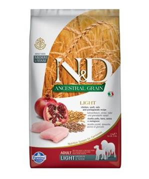 Levně N&D LG DOG Light M/L Chicken&Pomegranate 12 kg