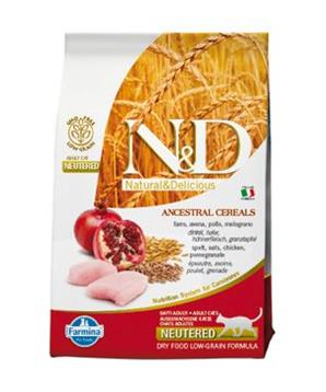 Levně N&D LG CAT Neutered Chicken & Pomegranate 1,5 kg