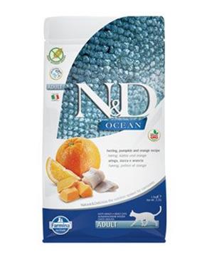 Levně N&D OCEAN CAT GF Adult Herring, Pumpkin & Orange 1,5 kg