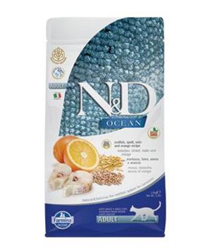 Levně N&D OCEAN CAT LG Adult Codfish & Orange 1,5 kg