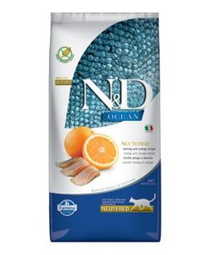 Levně N&D OCEAN CAT NEUTERED Adult Herring & Orange 1,5 kg