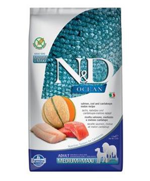 Levně N&D OCEAN DOG Adult M/L Salmon & Cod & Melon 12 kg