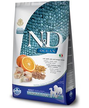 N&D OCEAN DOG LG Adult M/L Codfish & Orange