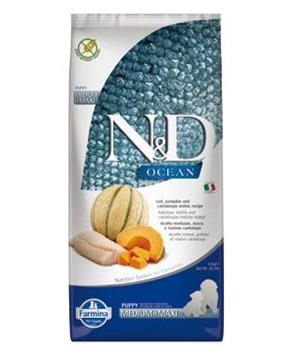 Levně N&D OCEAN DOG Puppy M/L Codfish & Pumpkin & Melon 12 kg