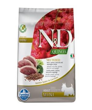 N&D Quinoa DOG Neutered Adult Mini Duck&Broccoli 2,5kg