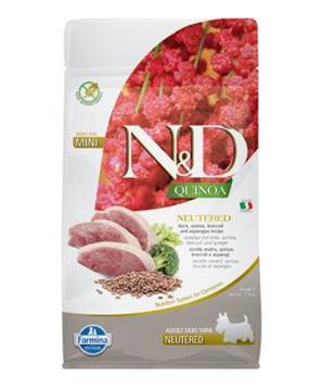 N&D Quinoa DOG Neutered Duck&Broccoli&Asp. Mini