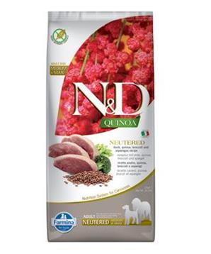 Levně N&D Quinoa DOG Neutered M/L Duck&Broccoli&Asp. 12 kg