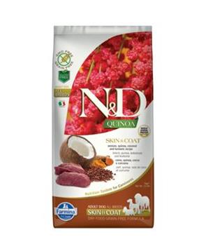 Levně N&D QUINOA Dog GF Skin & Coat, Venison & Coconut Adult Medium & Maxi 2,5 kg