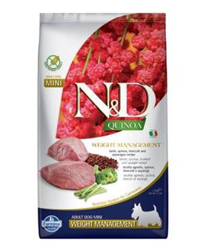 Levně N&D QUINOA Dog GF Weight Management, Lamb & Broccoli Adult Mini 2,5 kg