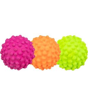 Neonový míč se špuntíky mechová guma 7cm TRIXIE