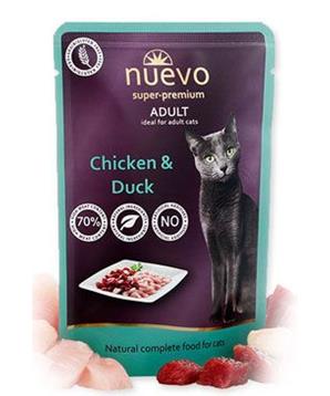 Levně Nuevo kočka kapsa Adult kuře a kachna 85 g