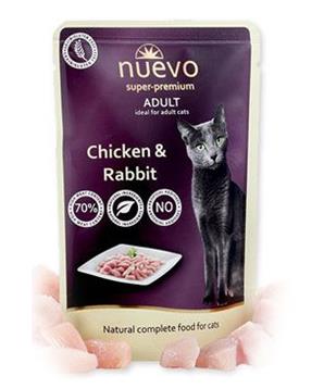 Levně Nuevo kočka kapsa Adult kuře a králík 85 g