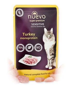 Levně Nuevo kočka sensitive Krůtí monoprotein 85 g