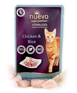 Levně Nuevo kočka sterilized drůbeží s rýží kapsa 85 g