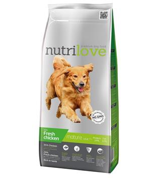 Nutrilove pes Mature fresh kuřecí, granule