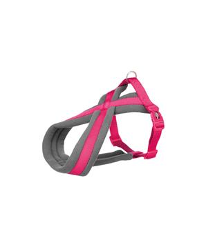 Levně Nylonový postroj PREMIUM podšitý - fuchsie L:hruď:60-100cm/25mm