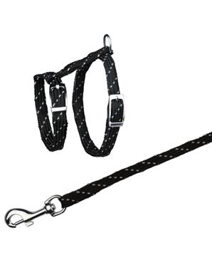 Levně Nylonový postroj reflexní pro koťata 18-35 cm/10 mm, 1,3 m
