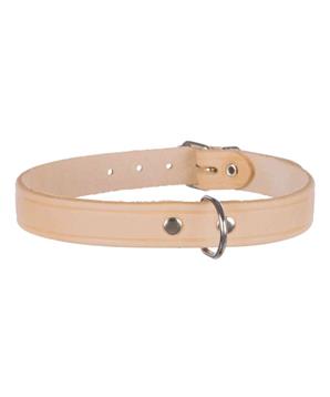 Obojek kožený BASIC M-L 39-48cm/22 mm, černý - DOPRODEJ