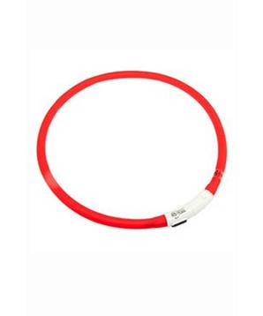 Levně Obojek USB Visio Light 70cm Červený