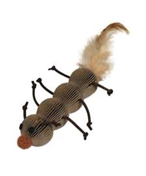 Housenka kartonová s peřím 12 cm