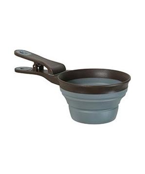 Levně Odměrka na krmivo SILICONE s klipem, šedá Zolux šedá L