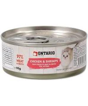 Konzerva ONTARIO Kitten Chicken Pieces + Shrimp