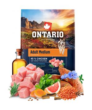 Levně Ontario Adult Medium Chicken & Sweet Potatoes 12 kg