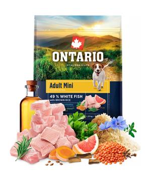Levně Ontario Adult Mini Fish & Brown Rice 2,25kg