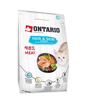 Levně ONTARIO Cat Hair & Skin 0,4 kg