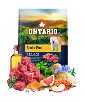 Levně Ontario Senior Mini Lamb & Brown Rice 2,25kg