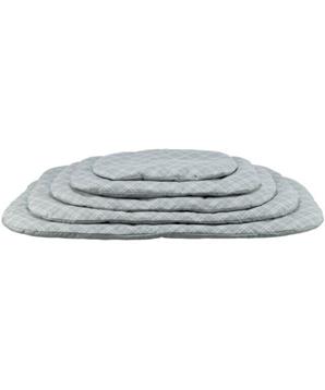 Levně Oválný polštář JESSIE, bavlna/polyester, šedá/bílá 110 x 80 cm
