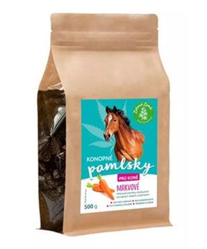 Levně Konopné pamlsky pro koně mrkvové 500g