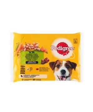 Levně Pedigree kapsa Adult kuře+zelenina/hovězí+zel 4x100g