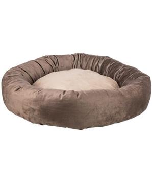 Levně Kulatý recyklovaný pelech LIONEL, fleece, hnědá/béžová 60 cm