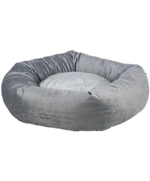 Levně Kulatý recyklovaný pelech LIONEL, fleece, šedá 60 cm