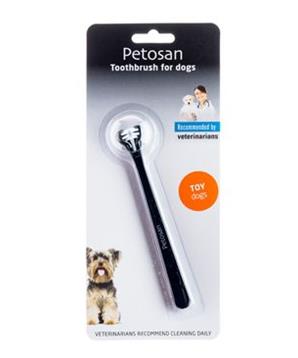 Levně Petosan zubní kartáček dvouhlavý pro psy Toy Dog 1 ks