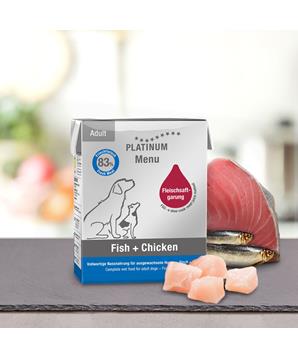 Levně Paštika Platinum Natural Menu Fish & Chicken - Ryby & Kuře 375 g