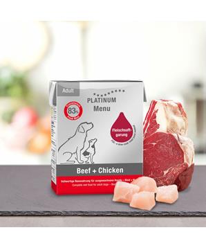 Levně Paštika Platinum Natural Menu Beef + Chicken 375 g