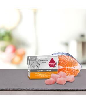 Paštika Platinum Natural Menu Turkey & Salmon - Krocan & Losos