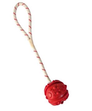 Levně Plovoucí vrhací míč na šňůře - plný 4,5cm/35cm