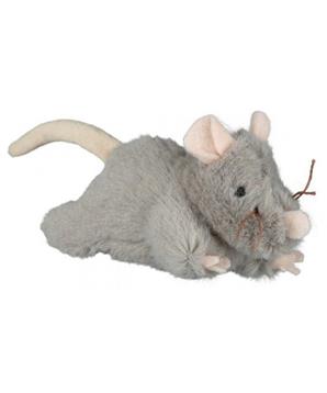 Levně Plyšová myš šedá, robustní 15 cm