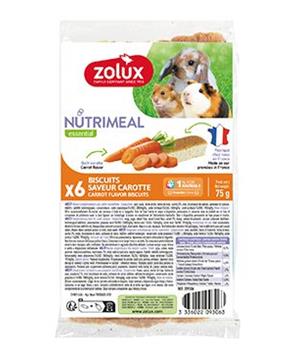 Levně Poch. NUTRIMEAL Cookies hlodavci mrkev 6ks Zolux 6ks