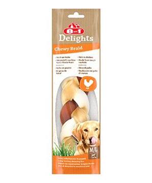 Levně Pochoutka 8in1 Delights Chewy Braid M/L 80g