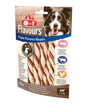 Levně Pochoutka 8in1 Triple Flavour Ropes 65g