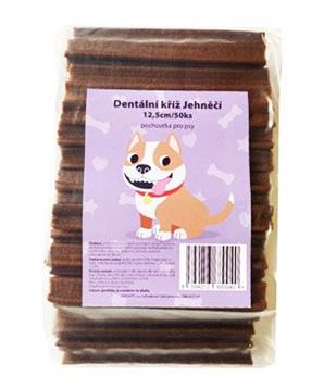 Levně Pochoutka Dentální kříž Jehněčí 12,5cm 50 ks