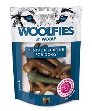Pochoutka dentální Woolfies Dental Fishbone
