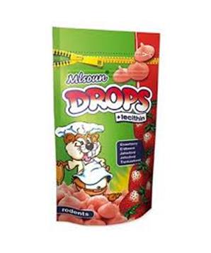 Levně Pochoutka hlodavec Mlsoun jahodové dropsy 75g