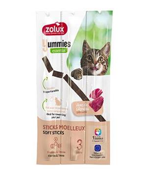 Levně Pochoutka kočka YUMMIES jehněčí s rýží Zolux 3 ks