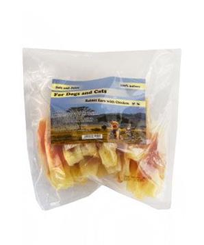 Pochoutka Králičí ucho plněné kuřecím masem 