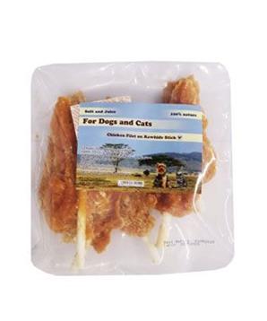 Pochoutka Kuřecí filety na tyčce z buvolí kůže 